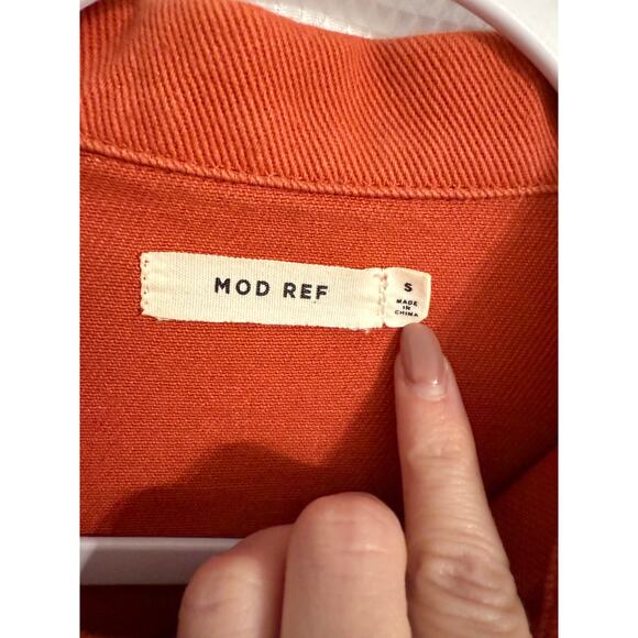 Mod Ref New Women's S Boho Oversized Canvas Quality Shacket Burnt Orange Fall - Picture 4 of 7